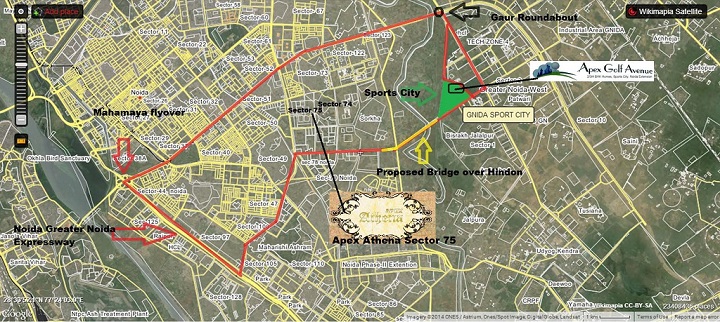 Apex Golf Avenue Location Map
